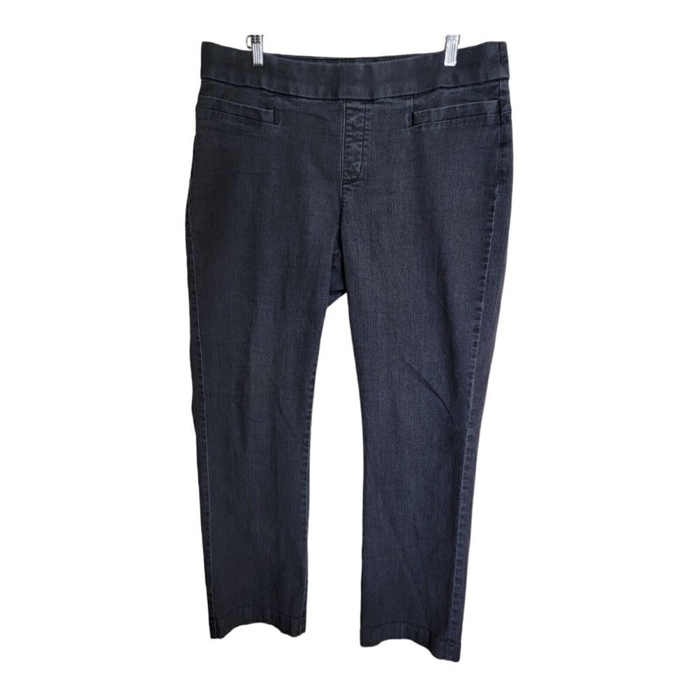 LEE STYLE UP YOU ARE GORGEOUS PULL-ON BOOT CUT JEANS PANTS Sz 18M BLACK